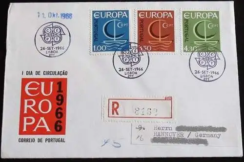 PORTUGAL 1966 Mi-Nr. 1012/14 CEPT FDC