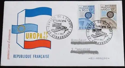FRANKREICH 1967 Mi-Nr. 1578/79 CEPT FDC