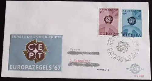 NIEDERLANDE 1967 Mi-Nr. 878/79 CEPT FDC