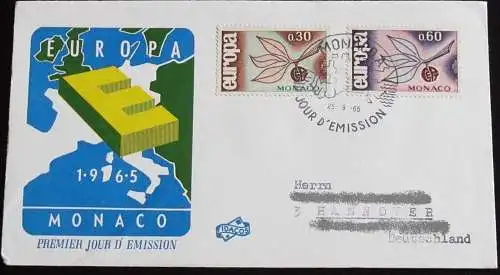 MONACO 1965 Mi-Nr. 810/11 CEPT FDC