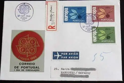 PORTUGAL 1965 Mi-Nr. 990/92 CEPT FDC