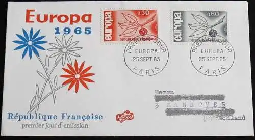 FRANKREICH 1965 Mi-Nr. 1521/22 CEPT FDC