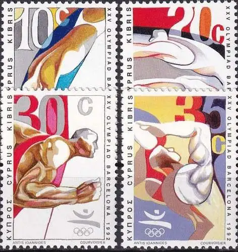 ZYPERN 1992 Mi-Nr. 783/86 ** MNH