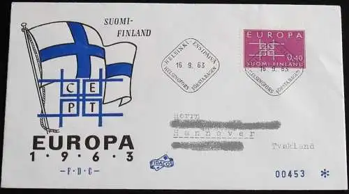FINNLAND 1963 Mi-Nr. 576 CEPT FDC