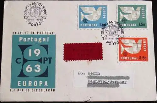 PORTUGAL 1963 Mi-Nr. 948/50 CEPT FDC