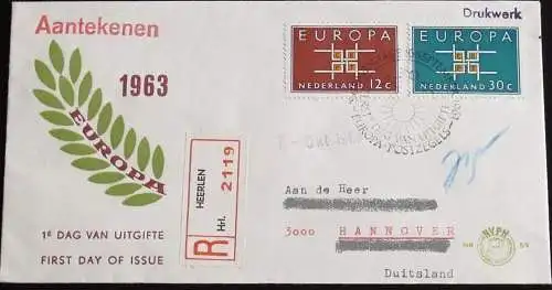 NIEDERLANDE 1963 Mi-Nr. 806/07 CEPT FDC