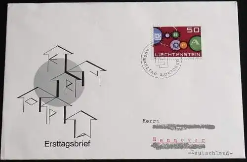 LIECHTENSTEIN 1961 Mi-Nr. 414 CEPT FDC