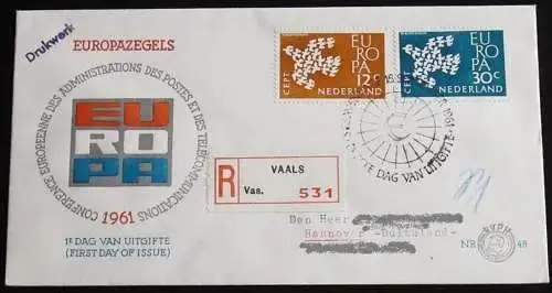 NIEDERLANDE 1961 Mi-Nr. 765/66 CEPT FDC