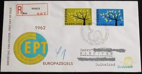 NIEDERLANDE 1962 Mi-Nr. 782/83 CEPT FDC