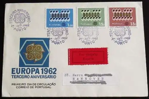 PORTUGAL 1962 Mi-Nr. 927/29 CEPT FDC
