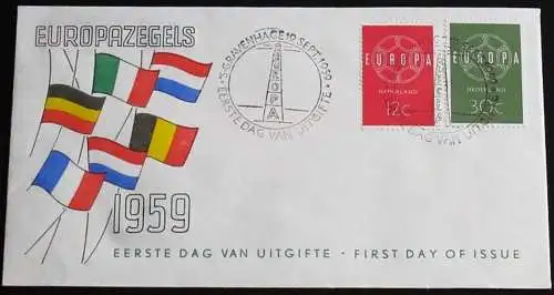 NIEDERLANDE 1959 Mi-Nr. 735/36 CEPT FDC
