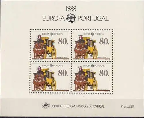 PORTUGAL 1988 Mi-Nr. Block 57 ** MNH