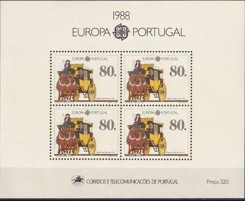 PORTUGAL 1988 Mi-Nr. Block 57 ** MNH