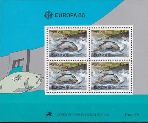 PORTUGAL 1986 Mi-Nr. Block 50 ** MNH - CEPT