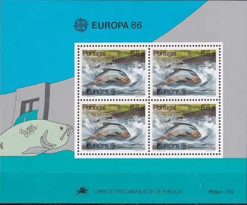 PORTUGAL 1986 Mi-Nr. Block 50 ** MNH - CEPT