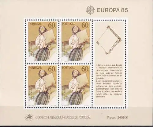 PORTUGAL 1985 Mi-Nr. Block 47 ** MNH - CEPT