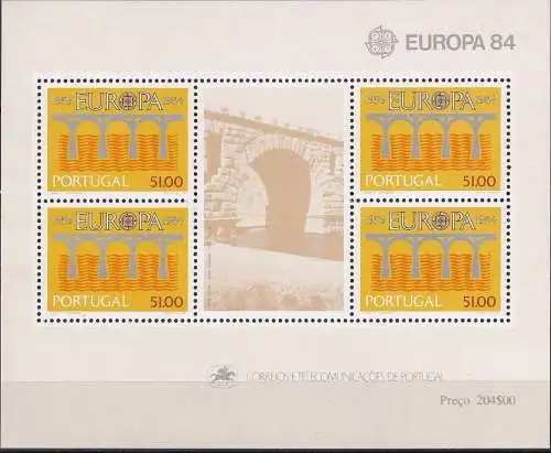 PORTUGAL 1984 Mi-Nr. Block 43 ** MNH - CEPT