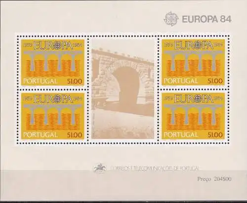 PORTUGAL 1984 Mi-Nr. Block 43 ** MNH - CEPT