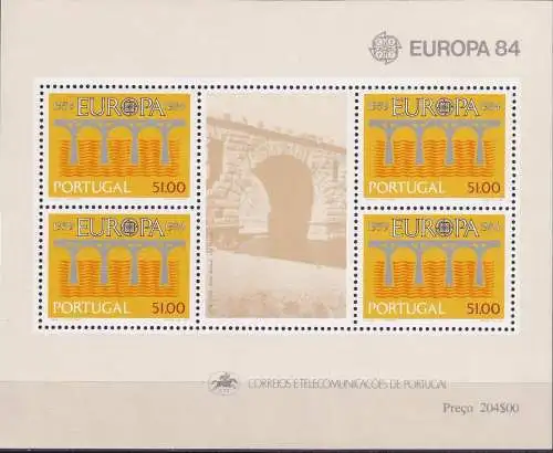 PORTUGAL 1984 Mi-Nr. Block 43 ** MNH