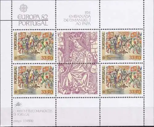 PORTUGAL 1982 Mi-Nr. Block 35 ** MNH