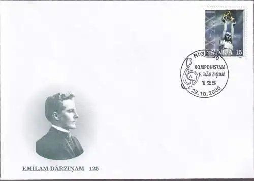 LETTLAND 2000 Mi-Nr. 529 Brief Stempelbeleg Emilam Darzinam