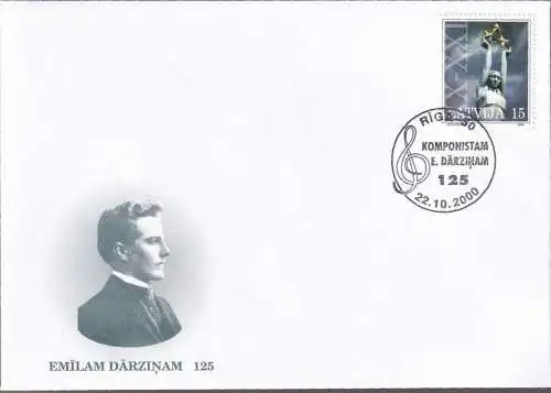 LETTLAND 2000 Mi-Nr. 529 Brief Stempelbeleg Emilam Darzinam