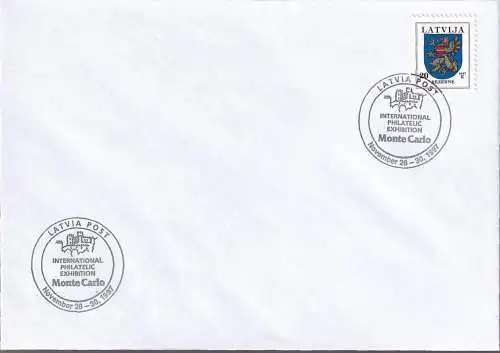 LETTLAND 1998 Mi-Nr. 464 AI Brief Stempelbeleg Monte Carlo