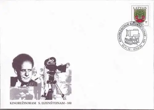 LETTLAND 1998 Mi-Nr. 463 AII Brief Stempelbeleg S. Eizensteinam