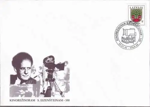 LETTLAND 1998 Mi-Nr. 463 AII Brief Stempelbeleg S. Eizensteinam