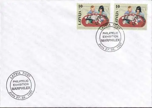 LETTLAND 1997 Mi-Nr. 459 Brief Stempelbeleg Marphilex