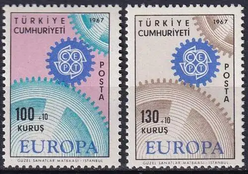 TÜRKEI 1967 Mi-Nr. 2044/45 ** MNH - CEPT