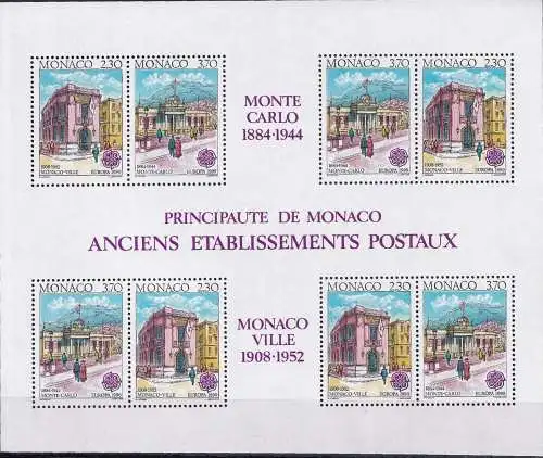 MONACO 1990 Mi-Nr. Block 47 ** MNH - CEPT