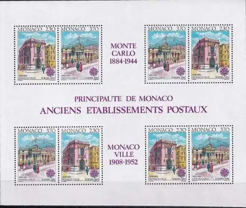 MONACO 1990 Mi-Nr. Block 47 ** MNH - CEPT