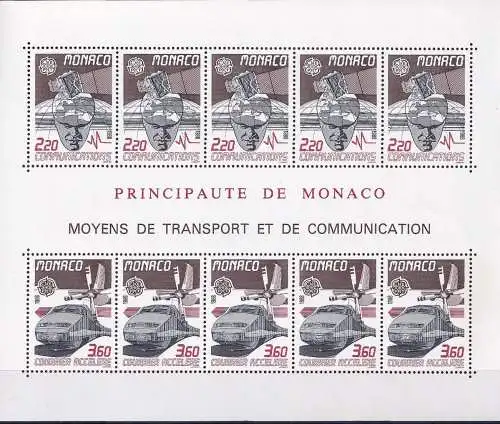 MONACO 1988 Mi-Nr. Block 39 ** MNH - CEPT