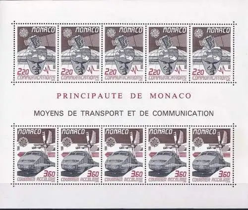 MONACO 1988 Mi-Nr. Block 39 ** MNH - CEPT