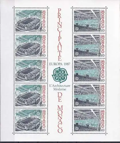 MONACO 1987 Mi-Nr. Block 35 ** MNH - CEPT