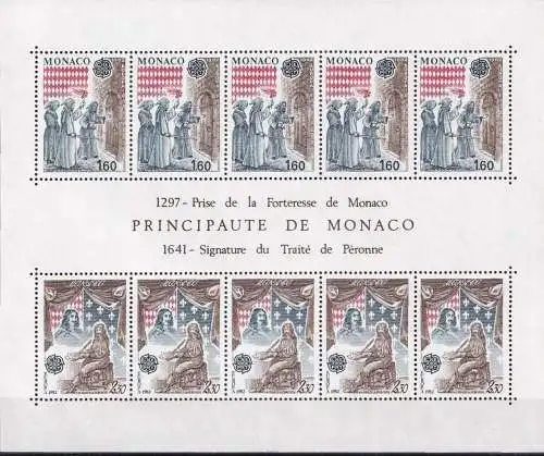 MONACO 1982 Mi-Nr. Block 19 ** MNH - CEPT