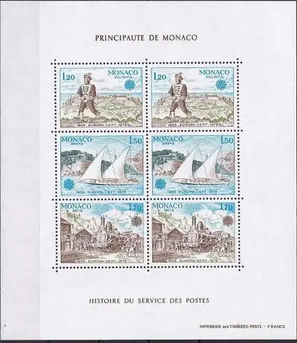 MONACO 1979 Mi-Nr. Block 15 ** MNH - CEPT