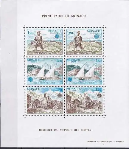 MONACO 1979 Mi-Nr. Block 15 ** MNH