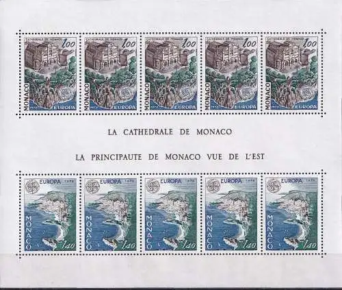 MONACO 1978 Mi-Nr. Block 12 ** MNH - CEPT