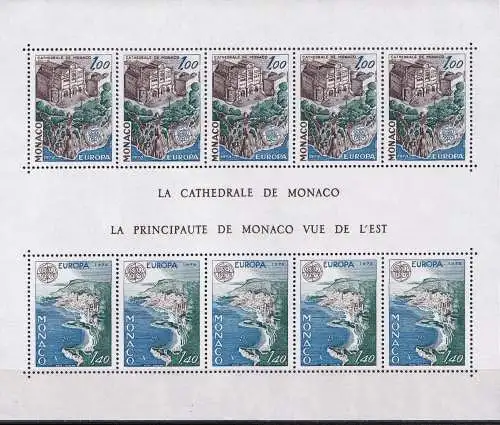 MONACO 1978 Mi-Nr. Block 12 ** MNH