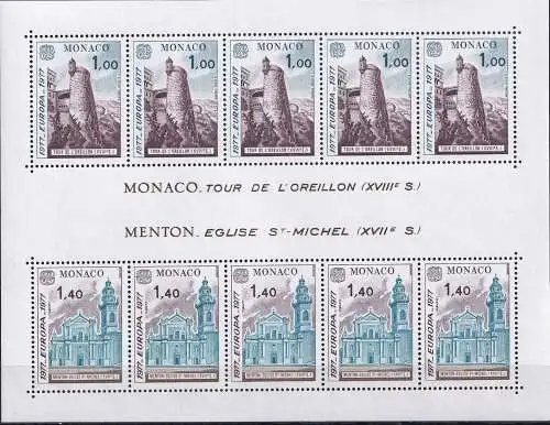 MONACO 1977 Mi-Nr. Block 11 ** MNH - CEPT