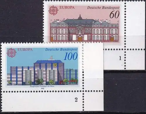 DEUTSCHLAND 1990 Mi-Nr. 1461/62 Formnummern ** MNH
