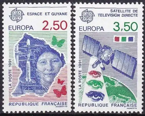 FRANKREICH 1991 Mi-Nr. 2834/35 ** MNH - CEPT