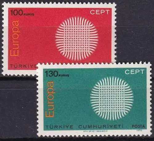 TÜRKEI 1970 Mi-Nr. 2179/80 ** MNH - CEPT