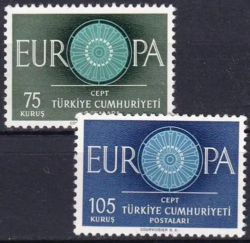 TÜRKEI 1960 Mi-Nr. 1774/75 ** MNH - CEPT