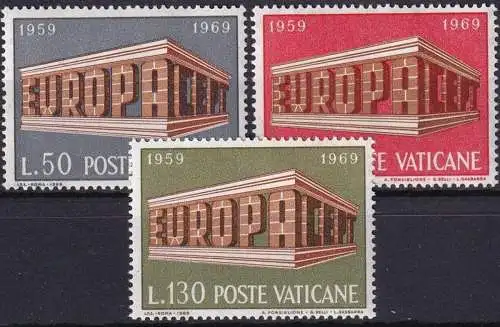 VATIKAN 1969 Mi-Nr. 547/49 ** MNH