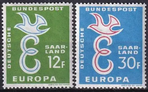SAARLAND 1958 Mi-Nr. 439/40 ** MNH - CEPT