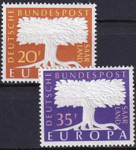 SAARLAND 1957 Mi-Nr. 402/03 ** MNH - CEPT