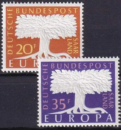 SAARLAND 1957 Mi-Nr. 402/03 ** MNH - CEPT